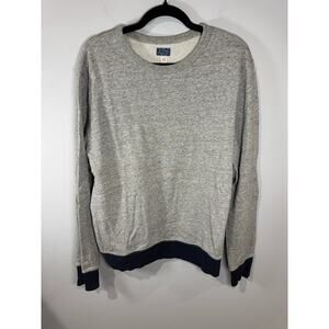 J.Crew Men’s Vintage Fleece Crewneck Sweatshirt Gray & Black Size M